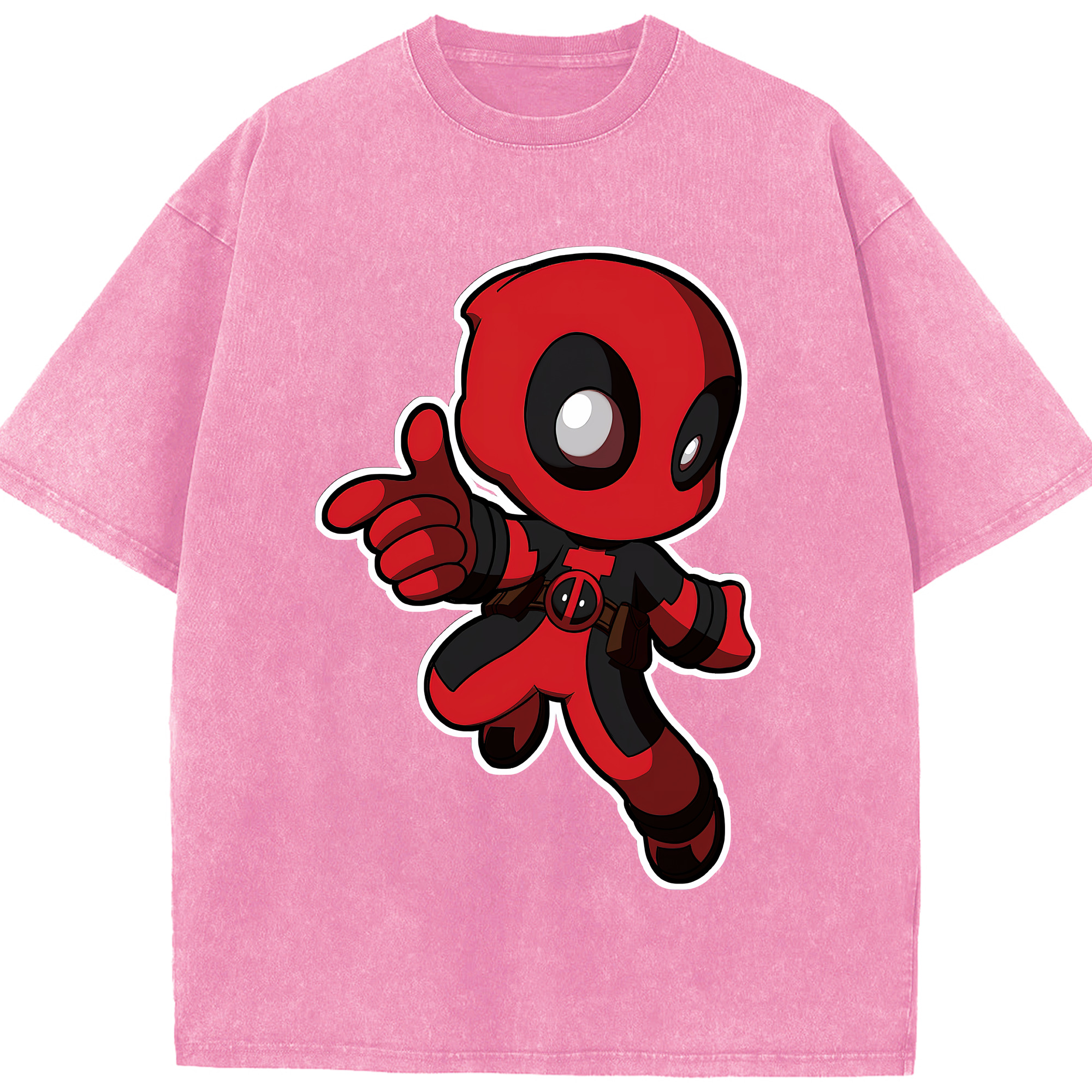 （画像用） Deadpool デッドプール 綿100% ヴィンテージ風 半袖Tシャツ（フロントプリント）